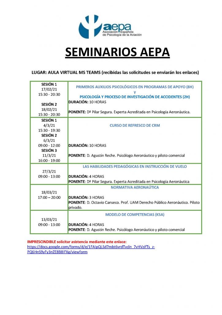 SEMINARIOS AEPA